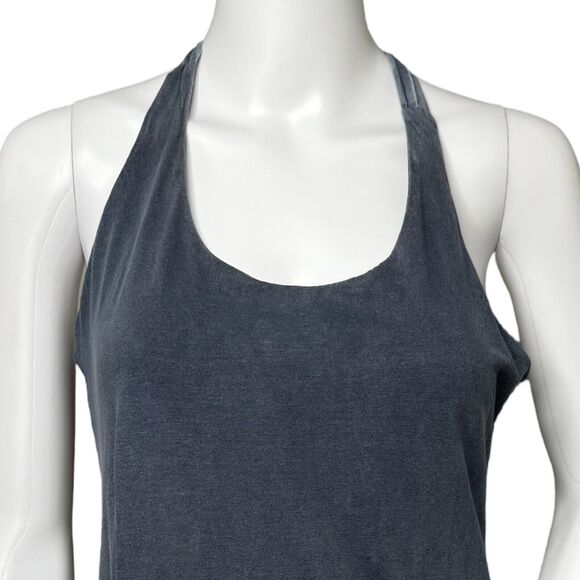 James Perse Dress Womens Medium Gray Racer‎ Tank Dress Casual Neutral Minimalist - Picture 5 of 8
